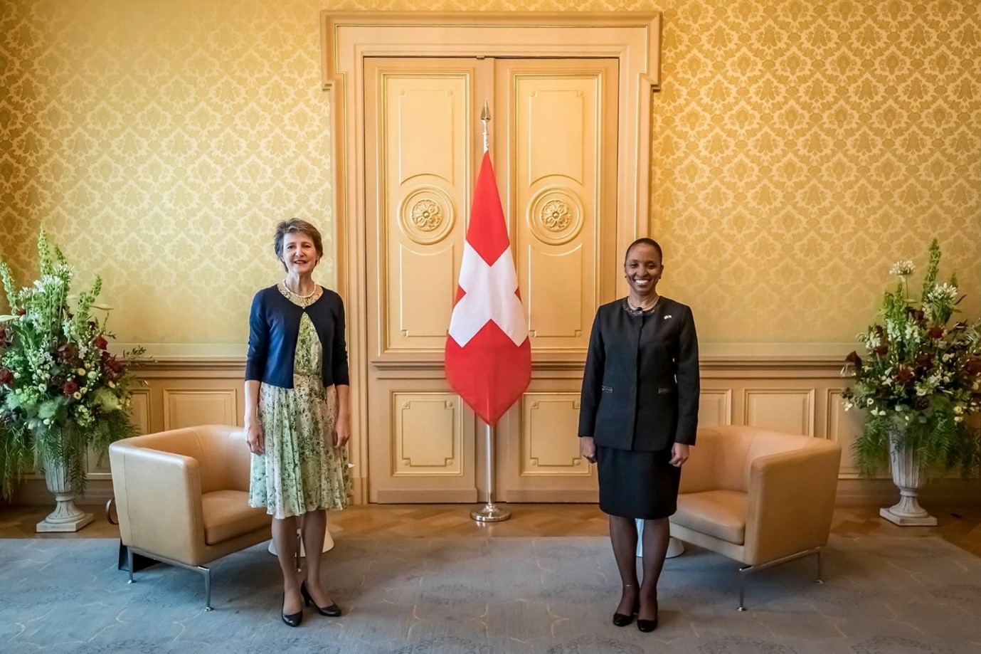 HE Keva L. Bain, Ambassador Extraordinary and Plenipotentiary, presented her Credentials to the President of the Swiss Confederation, H.E. Ms. Simonetta Sommaruga